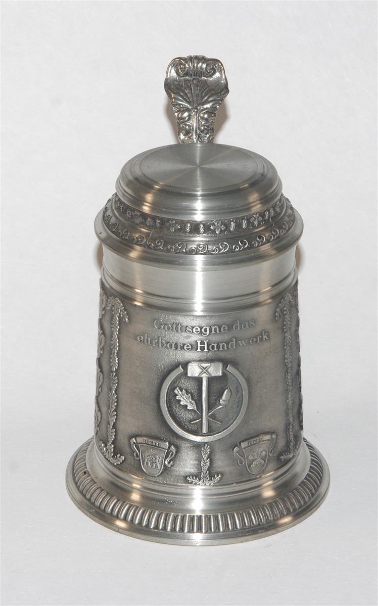 Bierkrug Handwerk Zinnkrug Zinndeckel Bierkrug Handwerk Zinnkrug Zinndeckel