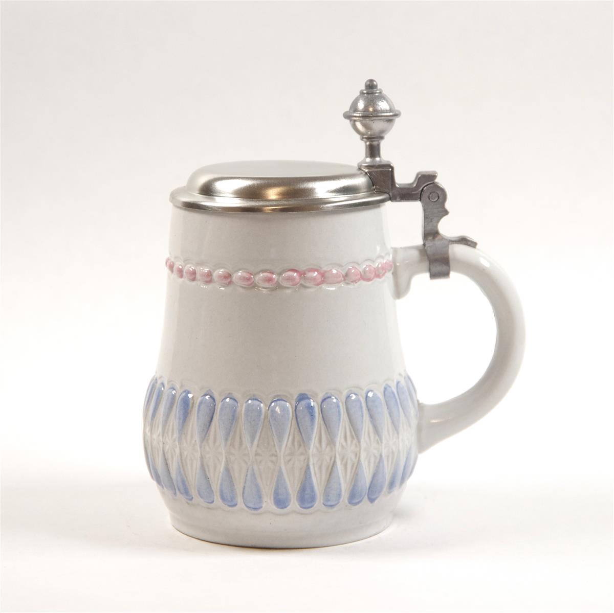 Bierkrug Porzellan Zinndeckel Hanssen Bierkrug Porzellan Zinndeckel Hanssen