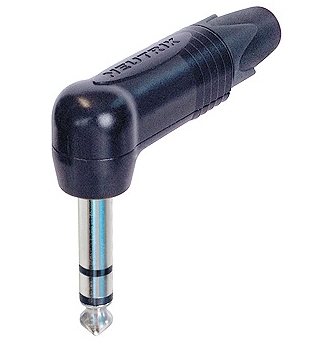 Klinkenstecker Neutrik 6,3mm gewinkelt schwarz male