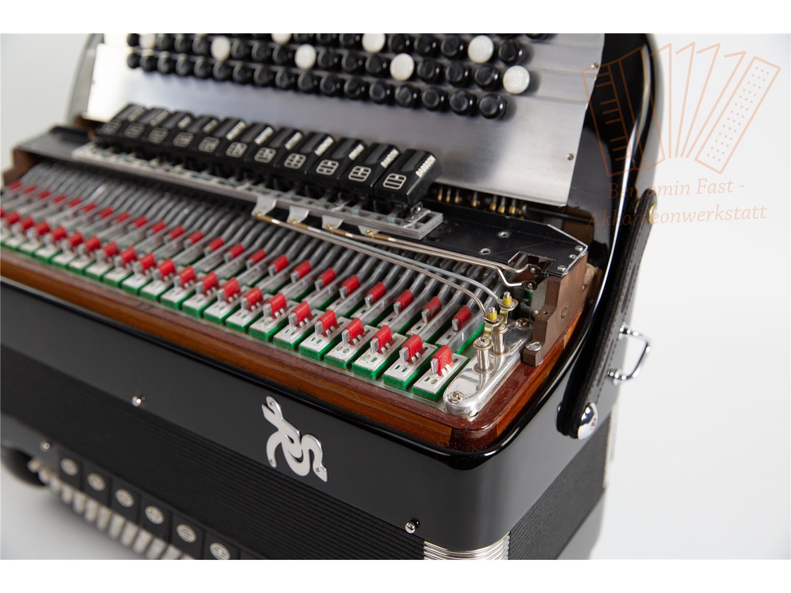 Knopfakkordeon SR Cassotto C-Griff a Mano 4-chörig Sabbatini gebraucht