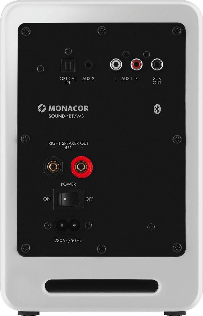 Aktiv-Lautsprechersystem SOUND-4BT/WS Monacor Paar
