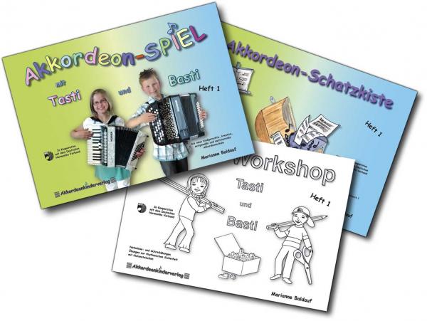 Akkordeon-SPIEL mit Tasti und Basti 1 - Set Knopf-B-Griff