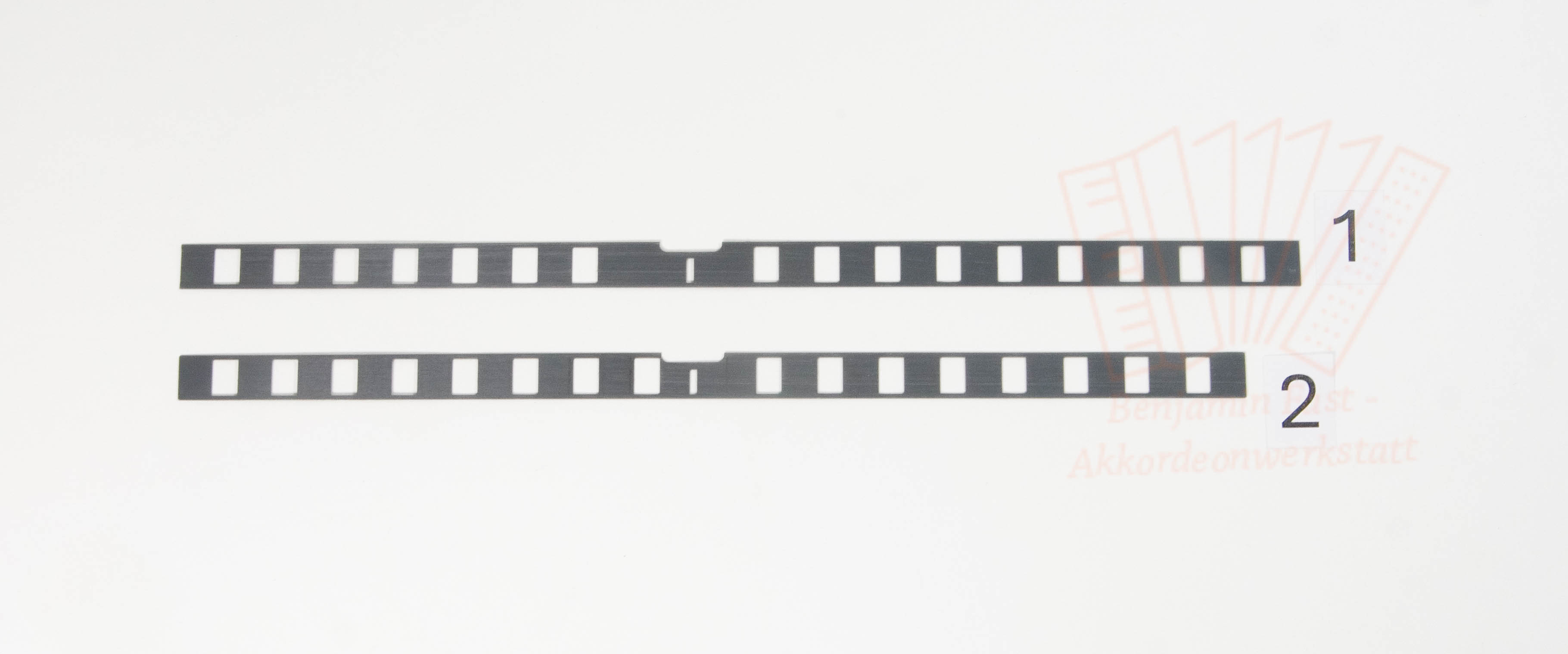 Registerschieber Diskant 16 Töne - gebraucht