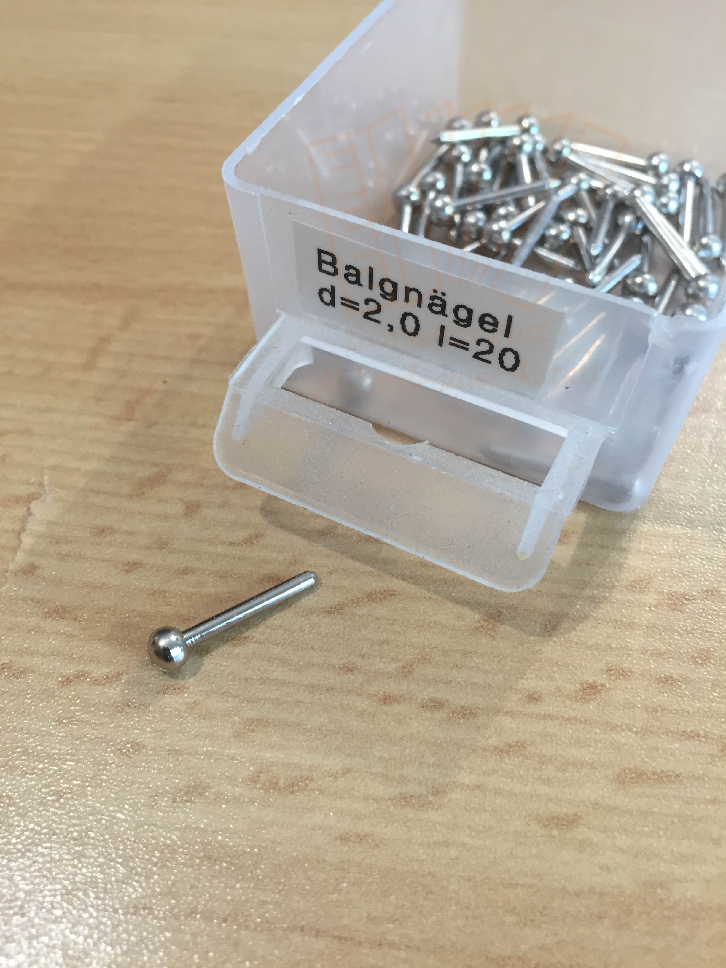 Balgnagel Kugelkopf 2x19/20mm Balgnagel Kugelkopf 2x19/20mm