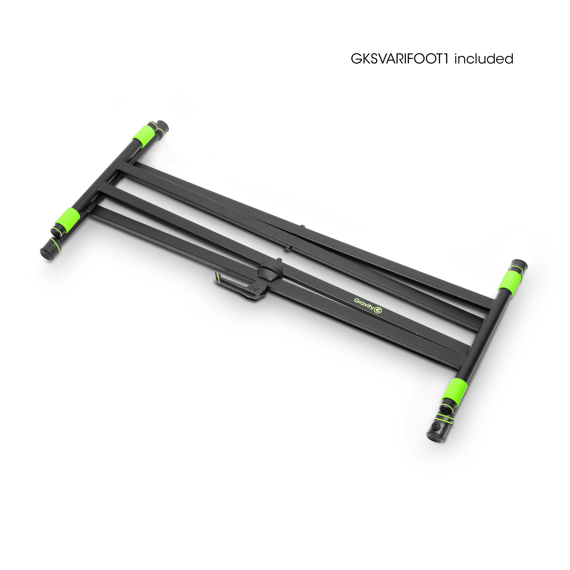 Keyboardstativ X-Form, Doppelt, Schwarz