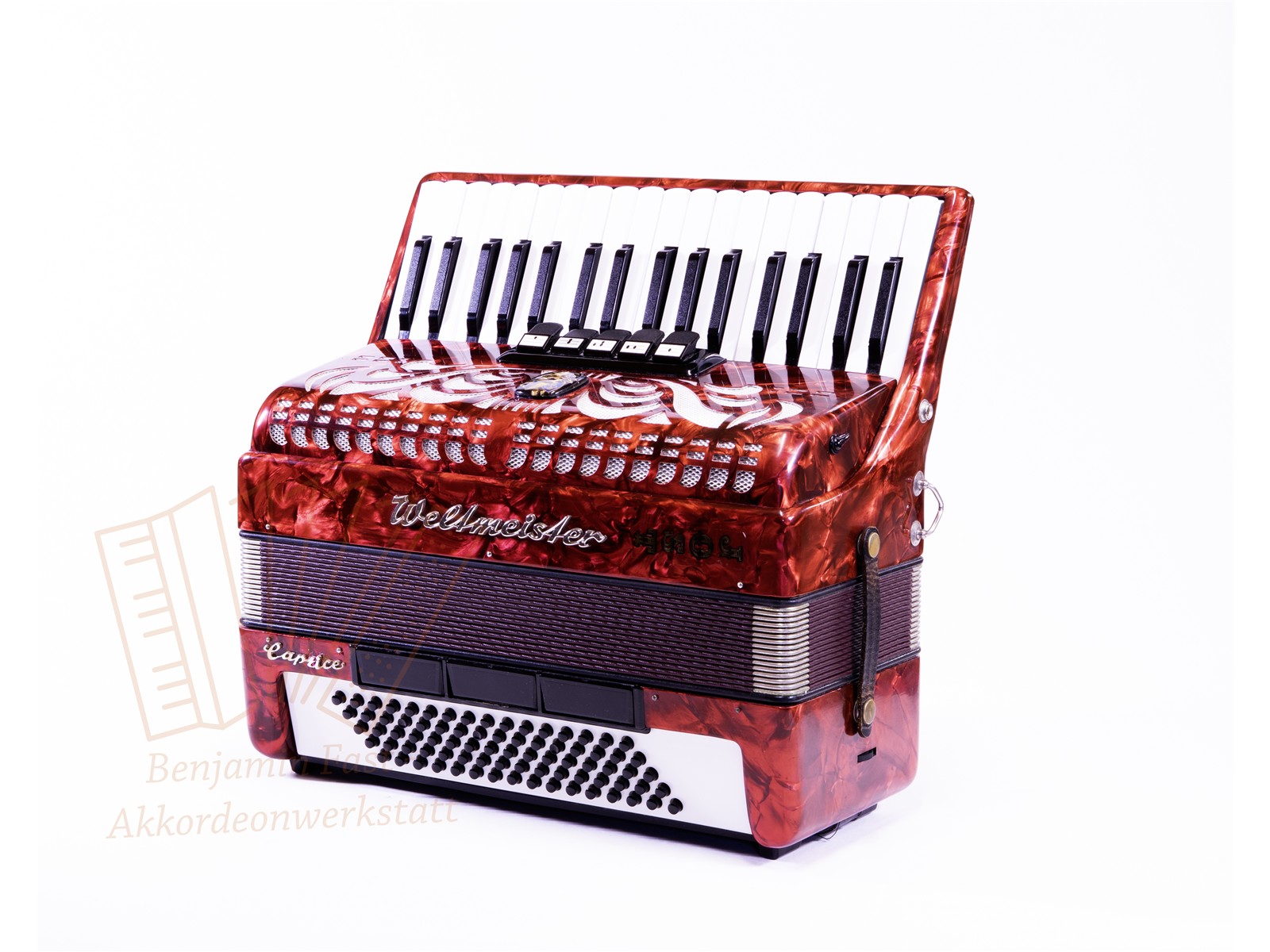 Akkordeon Weltmeister Caprice 34/80/III/5/3 rot - gebraucht