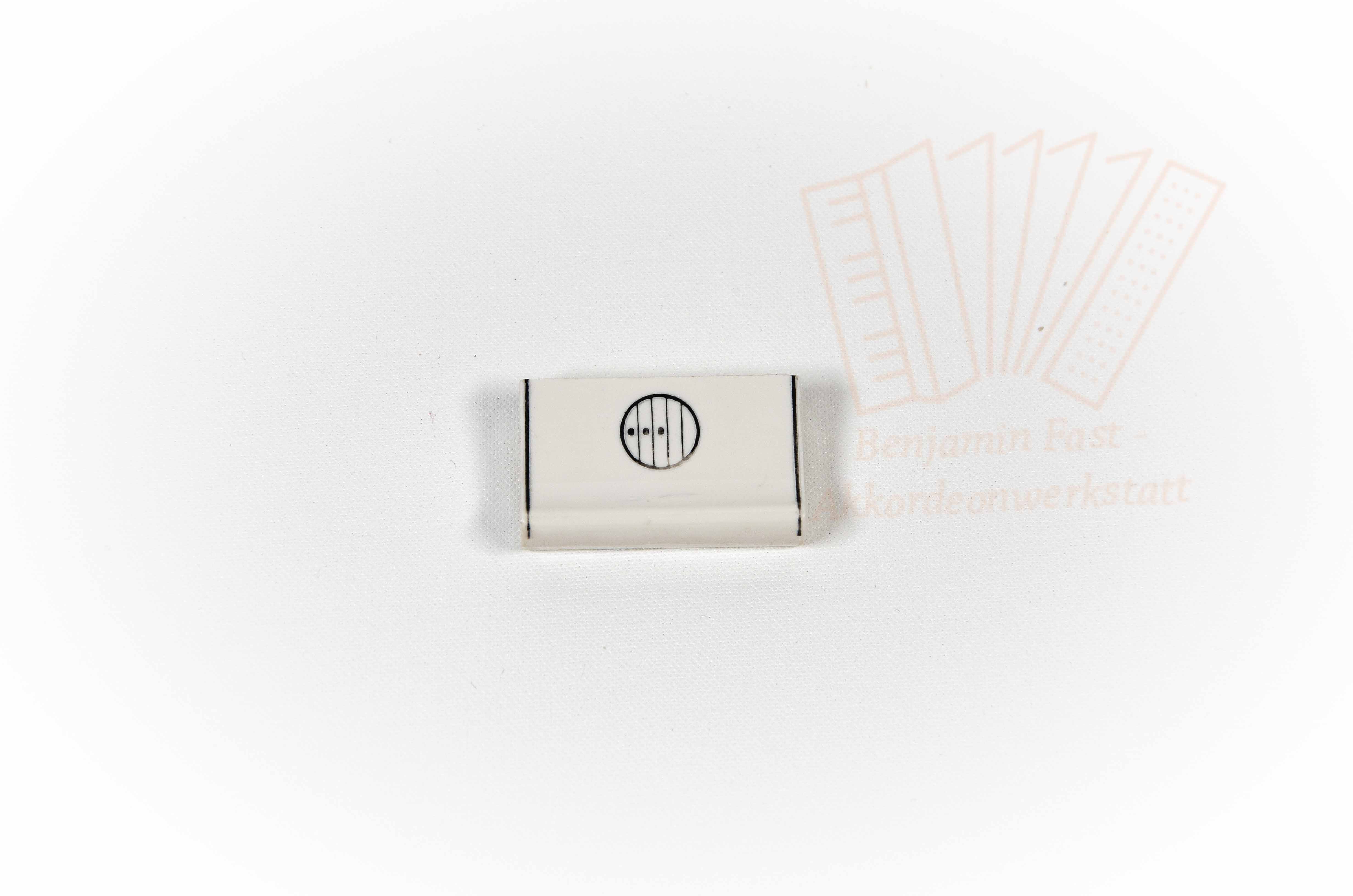 Registerdrücker Bass Hohner weiß einzeln, gebraucht