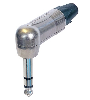 Klinkenstecker Neutrik 6,3mm gewinkelt vernickelt male