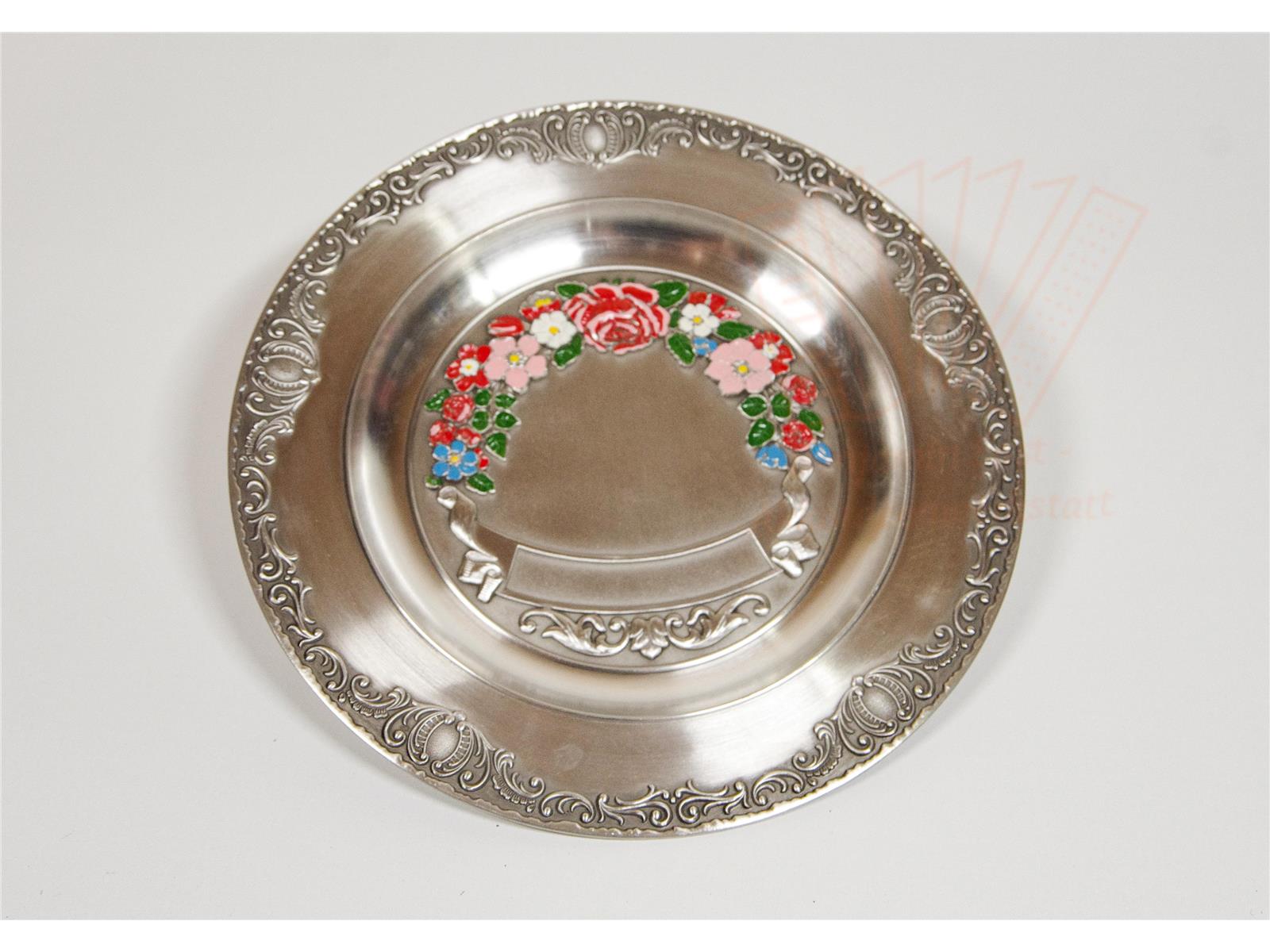Teller aus Zinn "Rose" zum Gravieren (ohne Gravur) Teller aus Zinn "Rose" zum Gravieren (ohne Gravur)