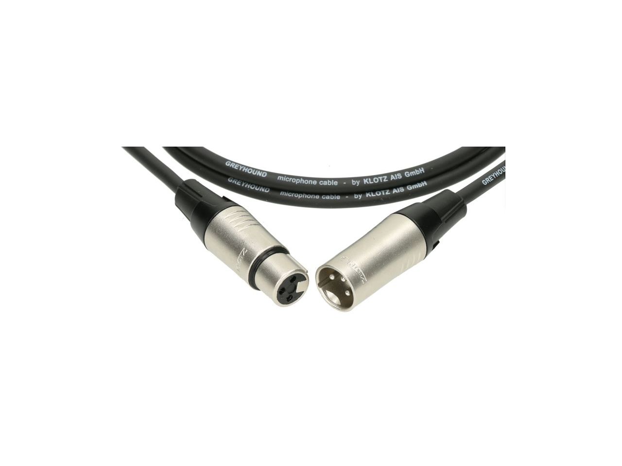 Mikrofonkabel Klotz 3m Greyhound XLR-XLR schwarz