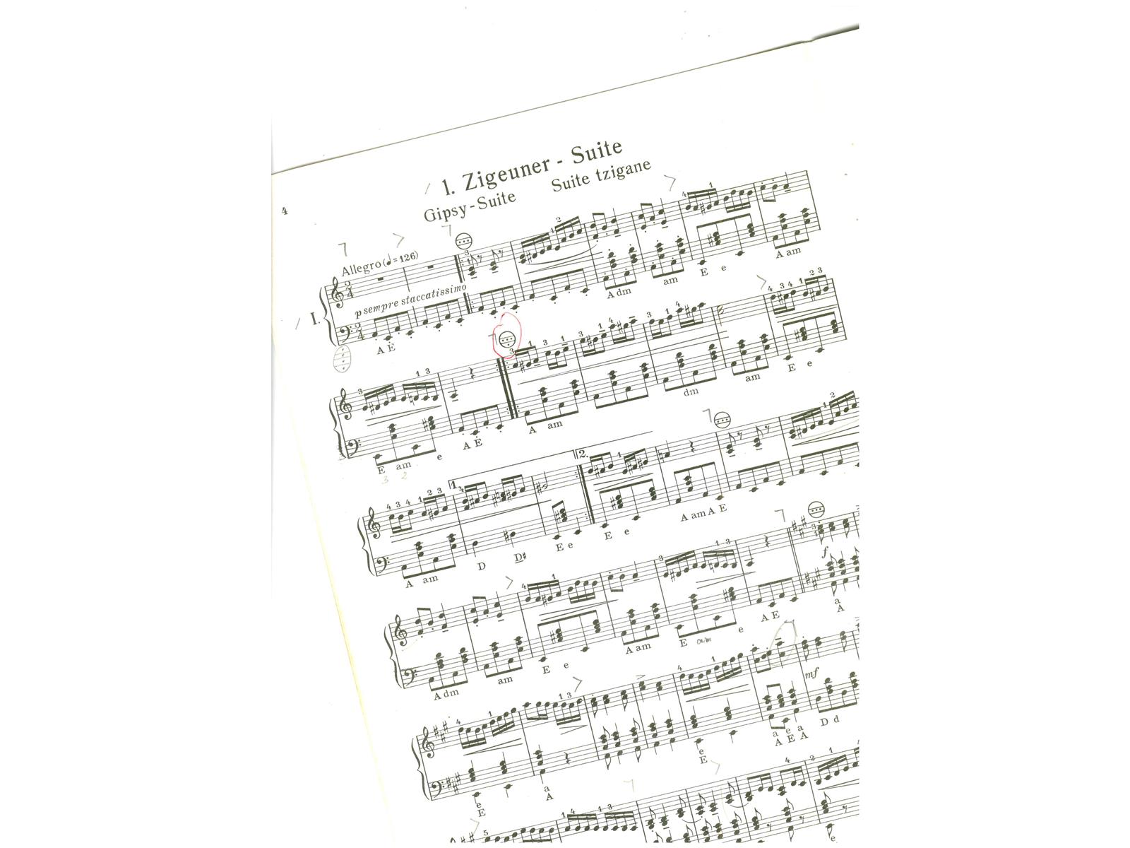 Musikmappe für Akkordeon 2, Bernau - Antiquariat