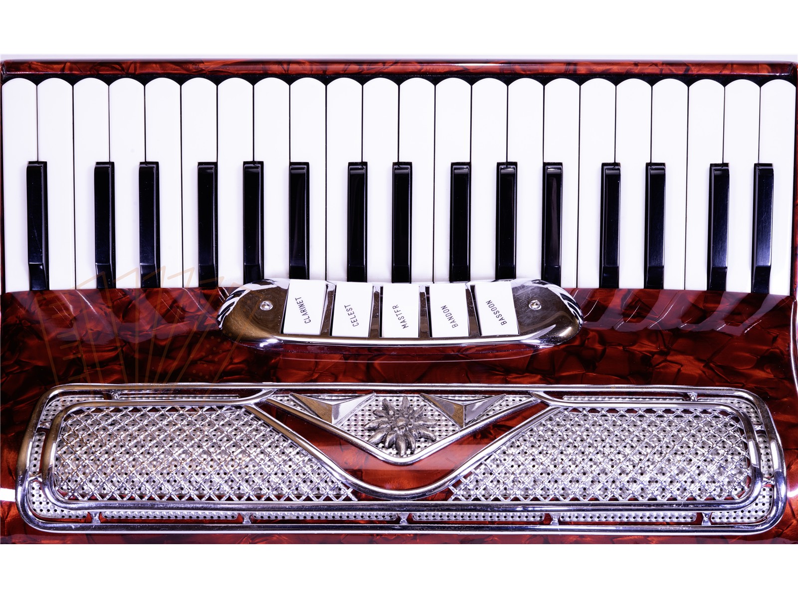 Akkordeon V. Soprani 96 Bass 37/96/III/5/3 rot - gebraucht