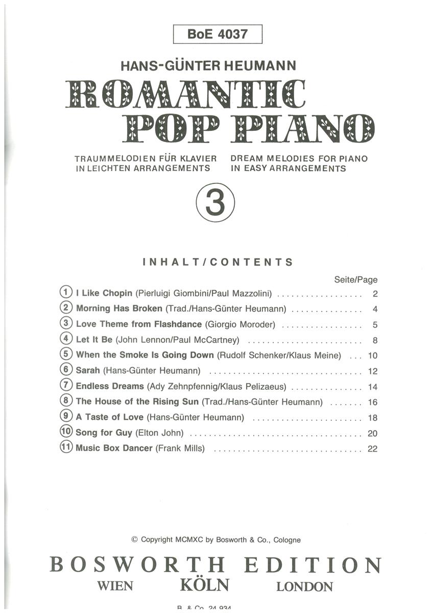 Romantic Pop Piano 3 - Antiquariat