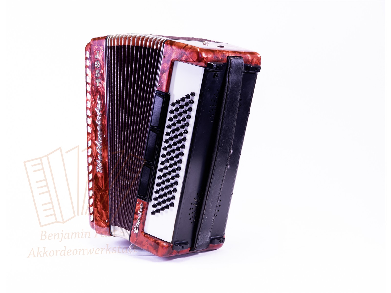 Akkordeon Weltmeister Caprice 34/80/III/5/3 rot - gebraucht Akkordeon Weltmeister Caprice 34/80/III/5/3 rot - gebraucht