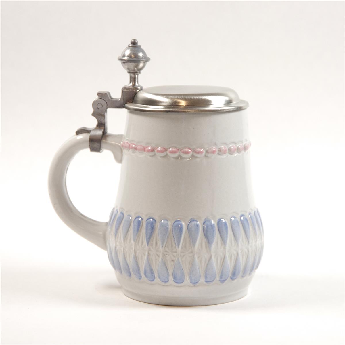 Bierkrug Porzellan Zinndeckel Hanssen Bierkrug Porzellan Zinndeckel Hanssen