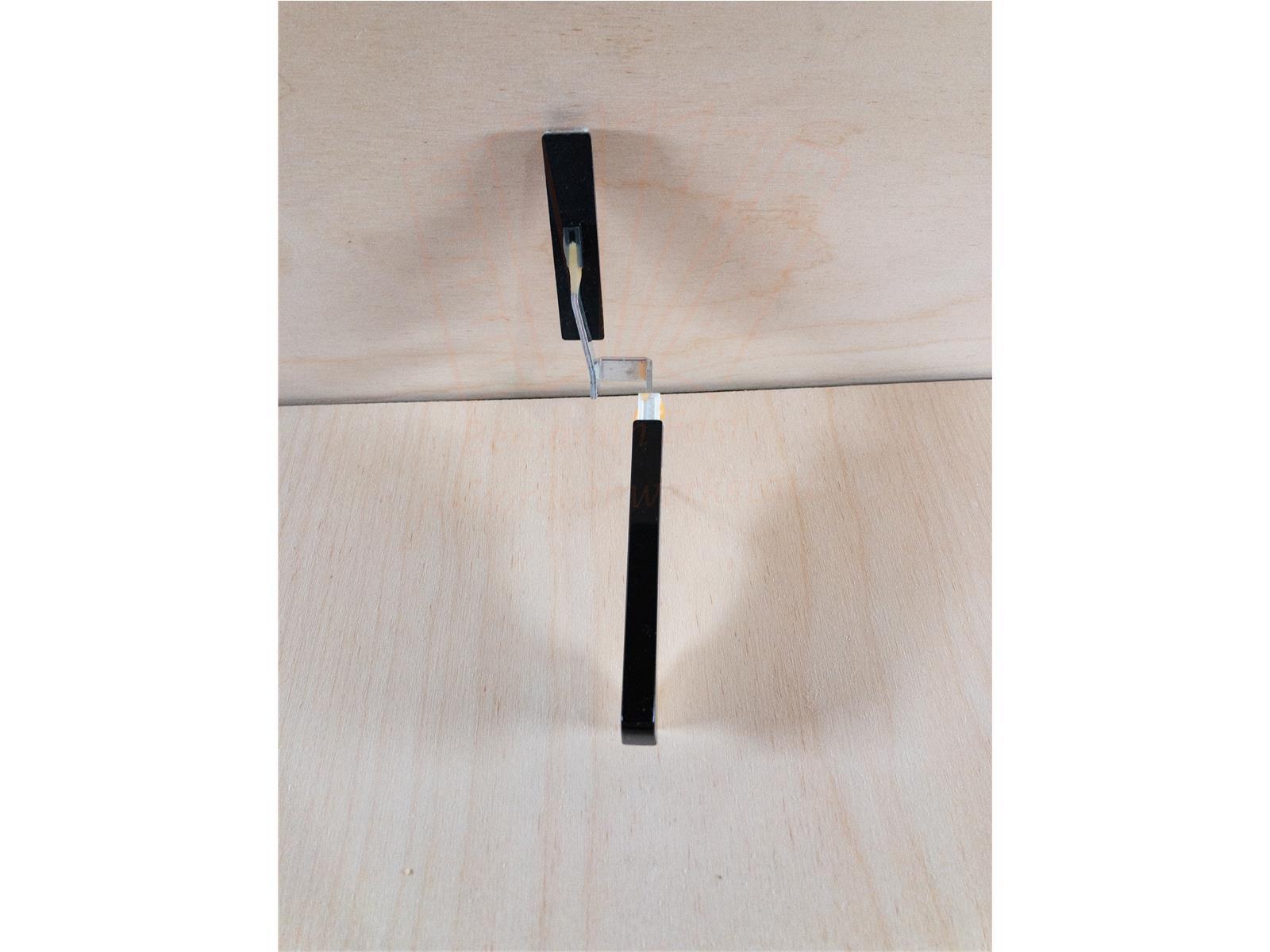 Schwarze Taste Hohner Atlantic IV N komplett, gebraucht Winkel links