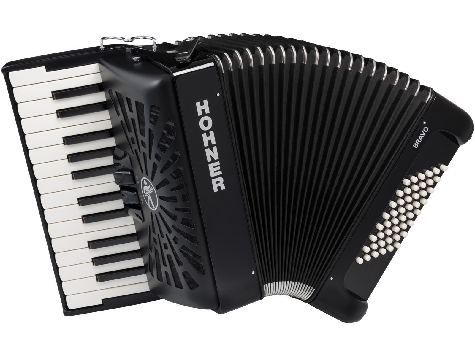 Akkordeon Hohner Bravo II 48 Bass schwarz