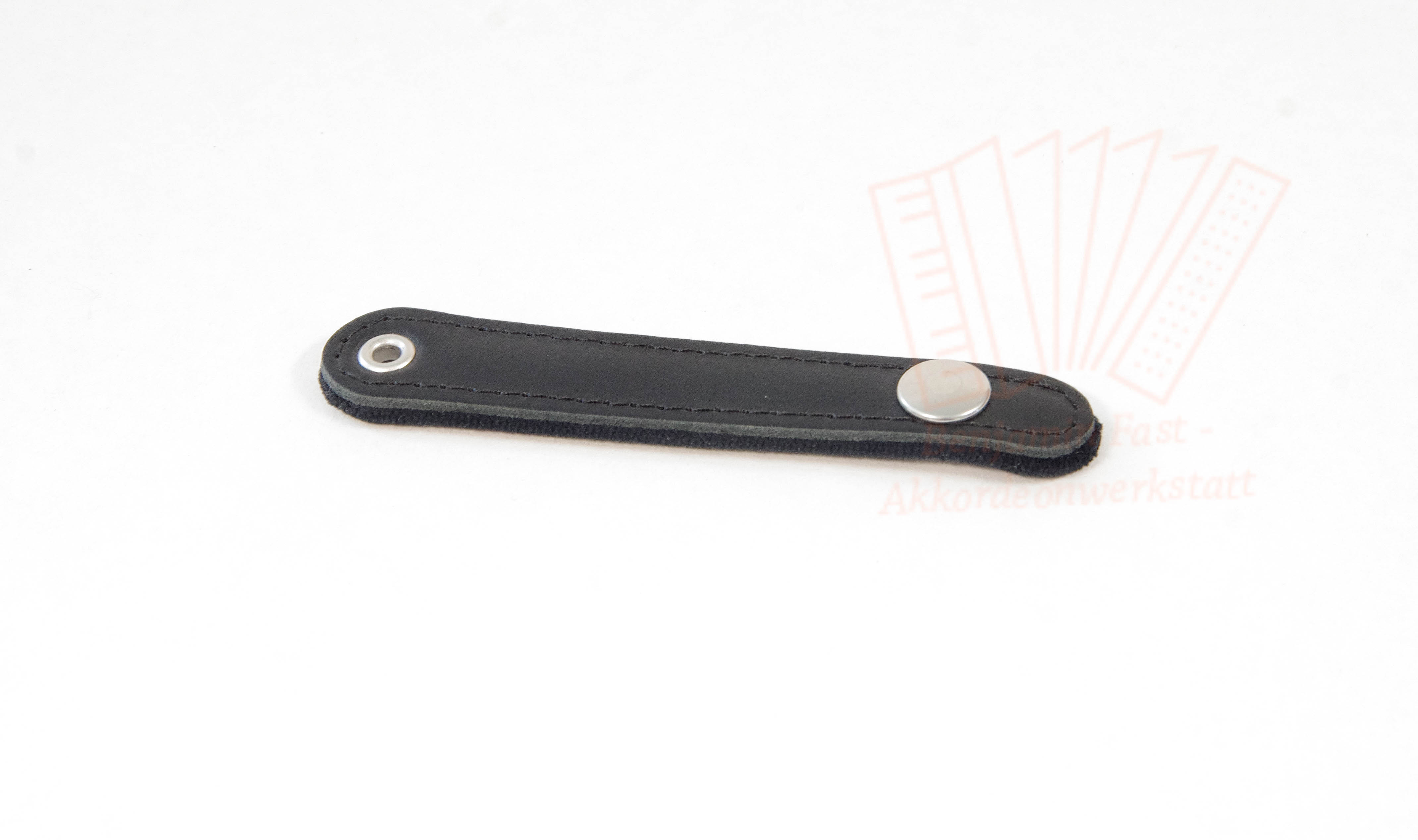 Balgzuhalter Leder/Samt schwarz 12,0 cm