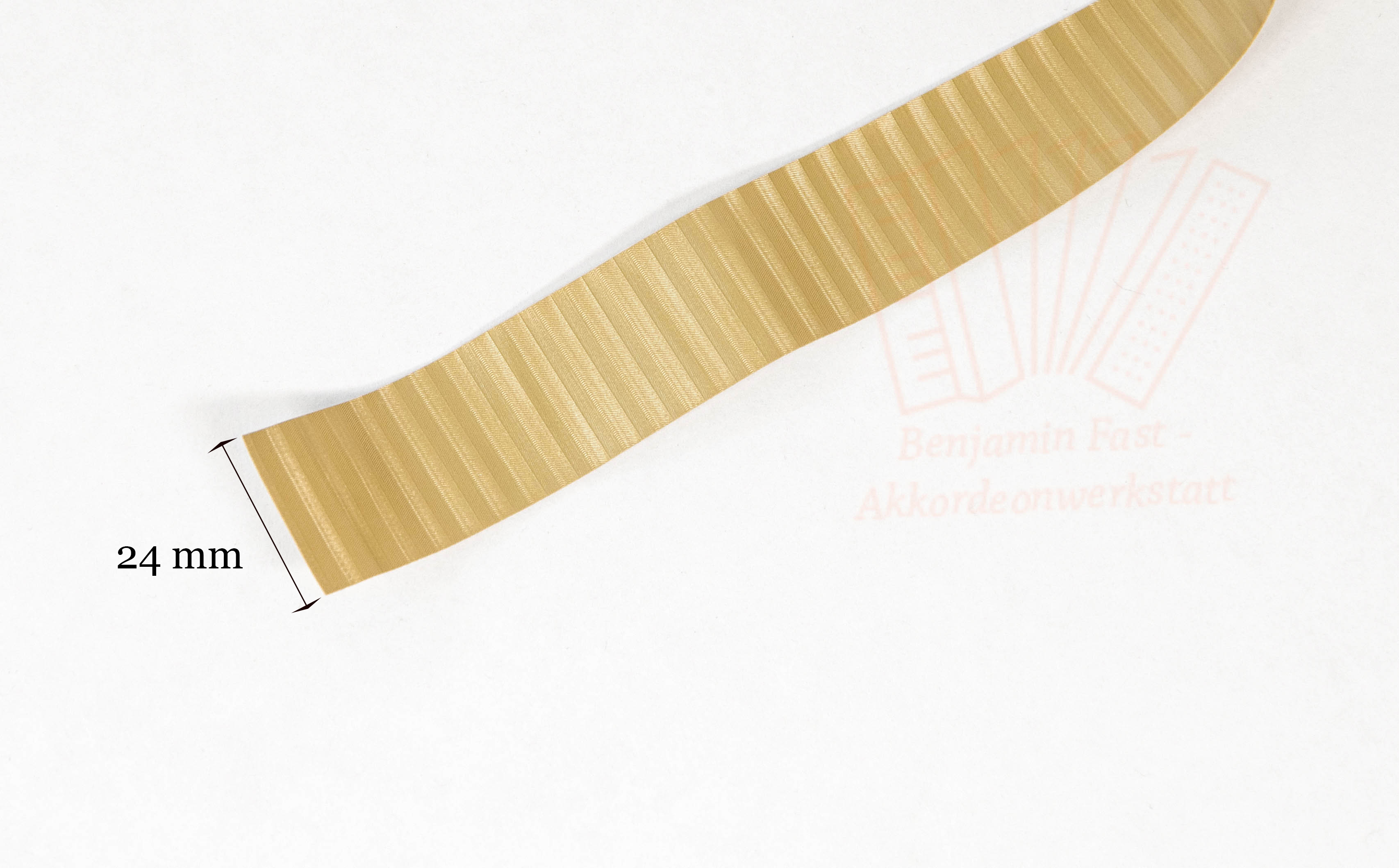 Kalikostreifen gold hell schraffiert 24mm Meterware Kalikostreifen gold hell schraffiert 24mm Meterware