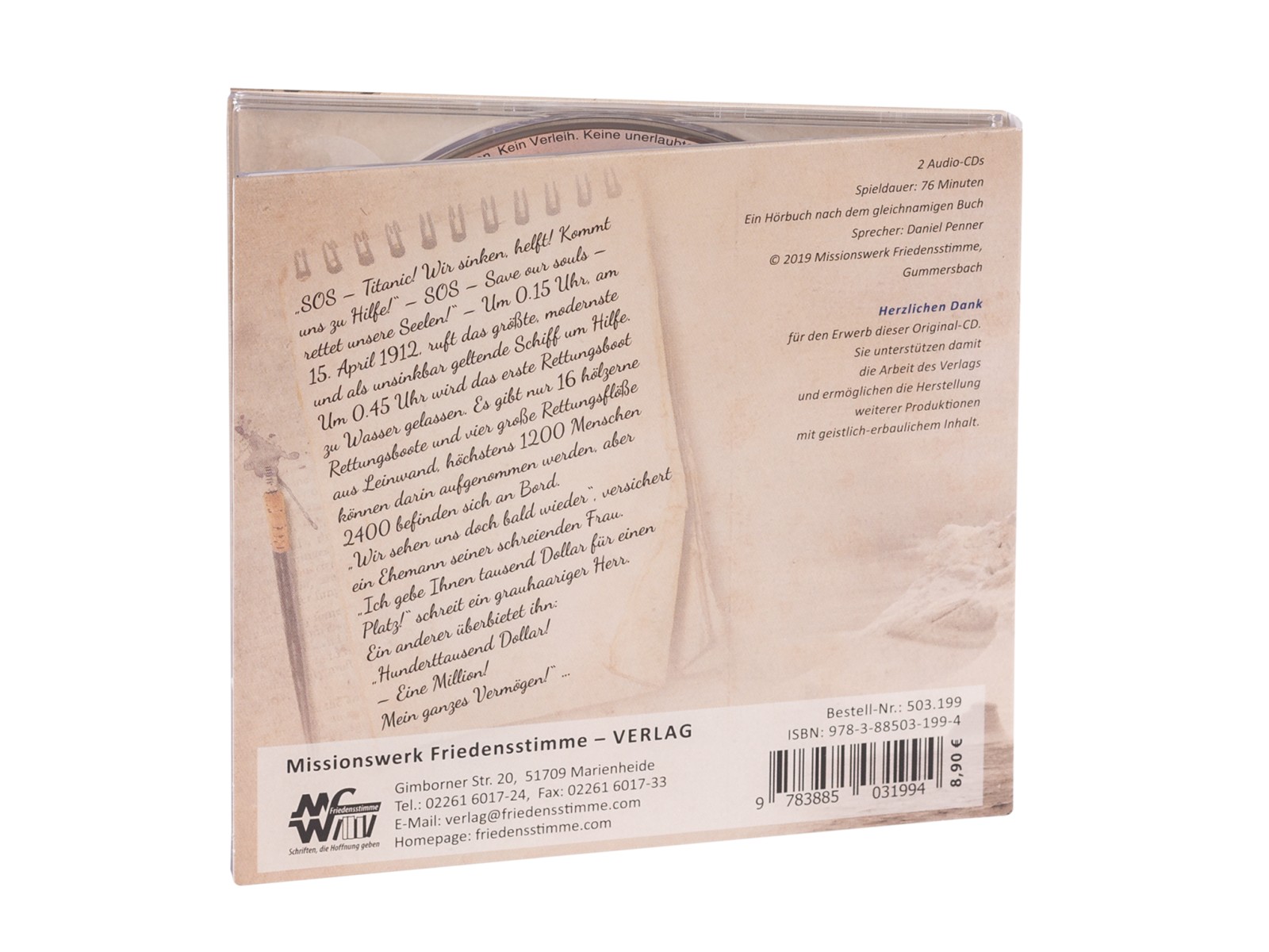 Hörbuch 2 CDs - SOS Titanic Hörbuch 2 CDs - SOS Titanic