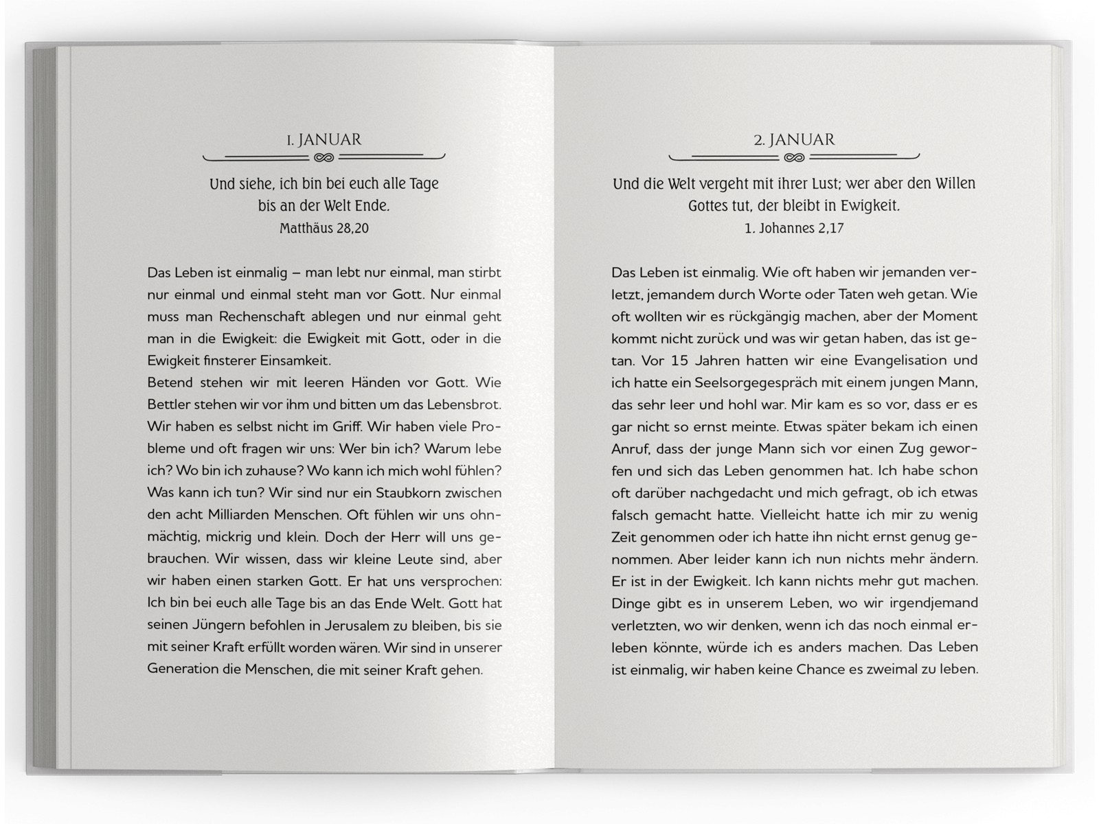 Dein Leben ist einmalig