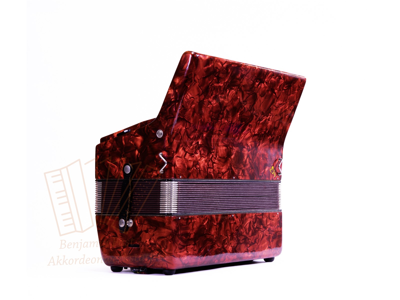 Akkordeon Weltmeister Stella 80 34/80/III/5/3 rot - gebraucht